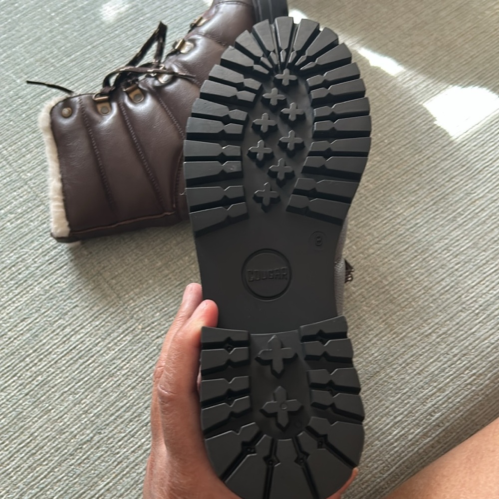 COUGAR “Vantage” Brown Leather Waterproof Combat Boot, size 8, - Picture 5 of 5